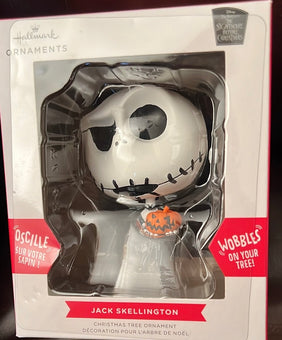 Hallmark Disney Jack Skellington Wobbles Christmas Ornament New with Box
