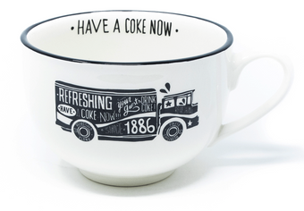 Authentic Coca-Cola Chalk Talk Truck Soup Mug 24oz New