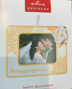 Hallmark 2022 Happy Beginnings Photo Frame Christmas Ornament New With Box