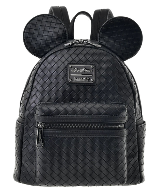 Disney Parks Loungefly Backpack Mickey Mouse Woven Black New with Ta I Love Characters
