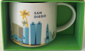 Starbucks You Are Here San Diego California Ceramic Coffee Mug New with Box