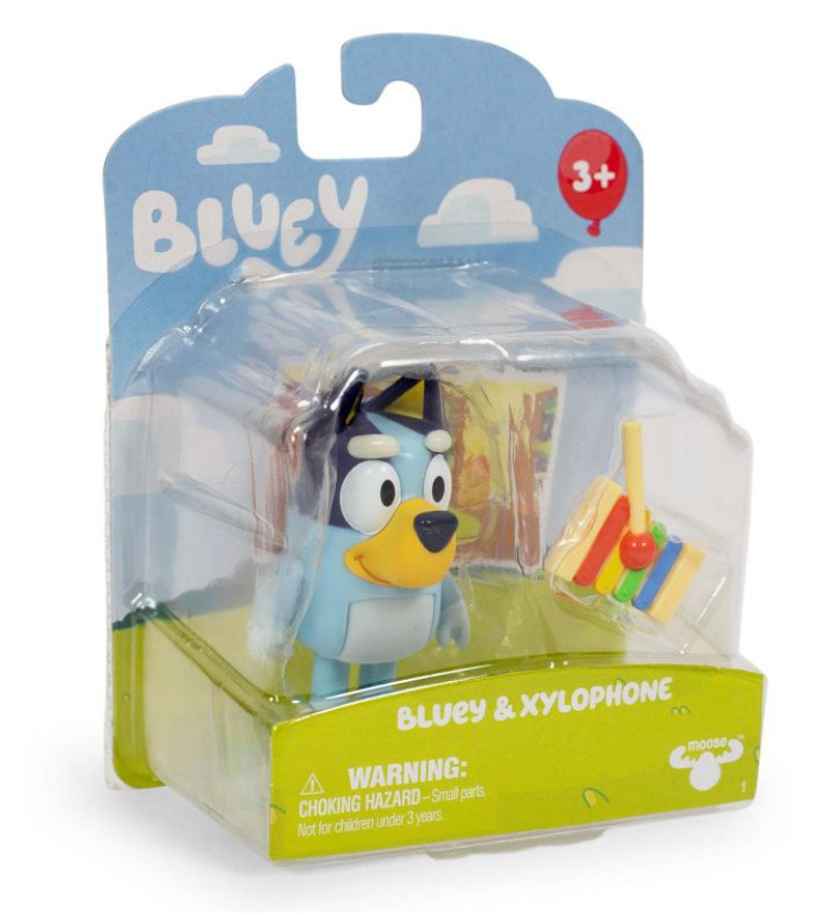 Moose Toys Bluey Action Figure Bluey & Xylophone Toy New