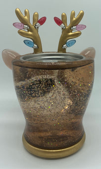 Bath and Body Works Christmas Light Up Water Globe Reindeer Candle Holder New