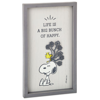 Hallmark Peanuts Snoopy and Woodstock Bunch of Happy Framed Wall Art New