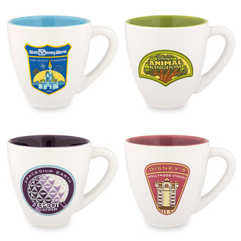 Disney Parks Magic Kingdom Epcot Hollywood Animal Coffee Espresso Cups Set of 4