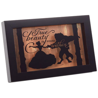 Hallmark Disney Beauty and the Beast Silhouette Framed Art New