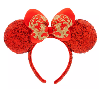 Disney Parks Minnie Mouse Ear Headband – Lunar New Year 2024 New With Tags
