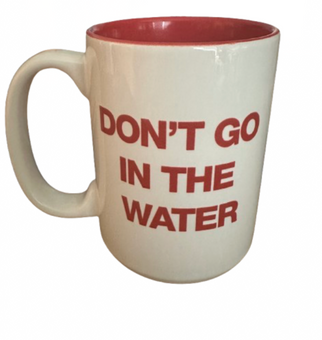 Universal Studios Jaws 50th Visit Amity Island Don't Go in the Water Mug New