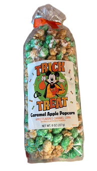 Disney Parks Halloween Mickey Trick or Treat Caramel Apple Popcorn New With Tag