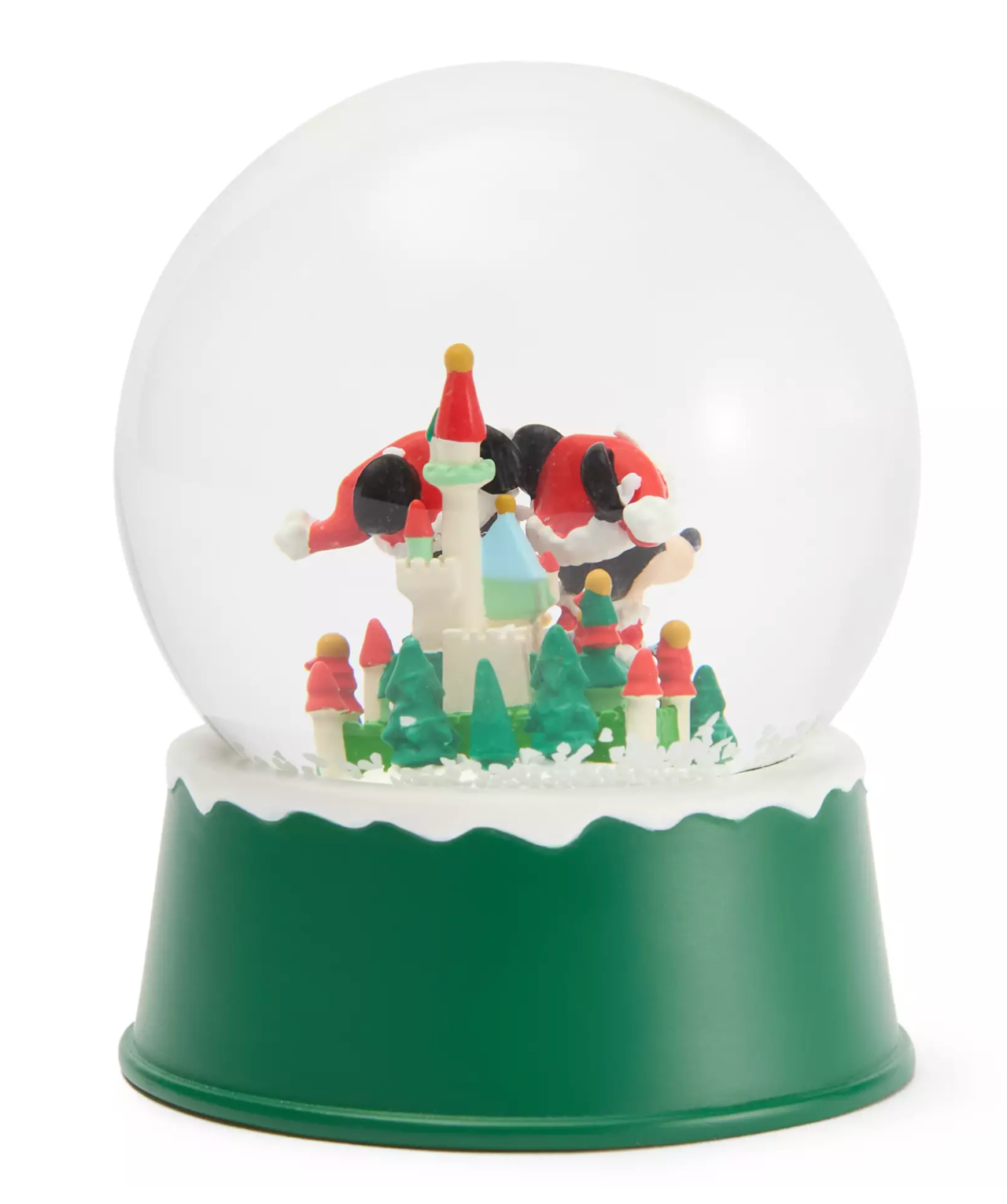 Disney Parks Santa Mickey Mouse Minnie Fantasyland Castle Holiday Snowglobe 2025