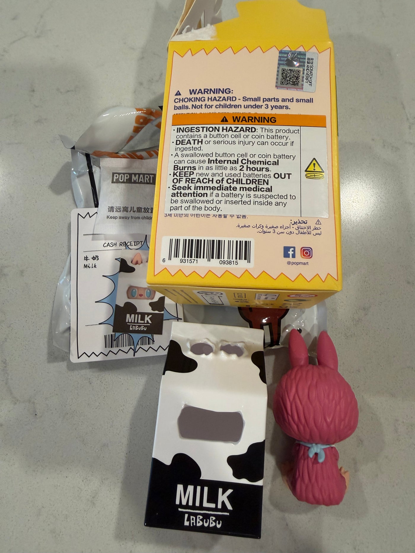 Pop Mart Labubu The Monsters Wacky Mart Milk Vinyl Figure USA Seller New w Box