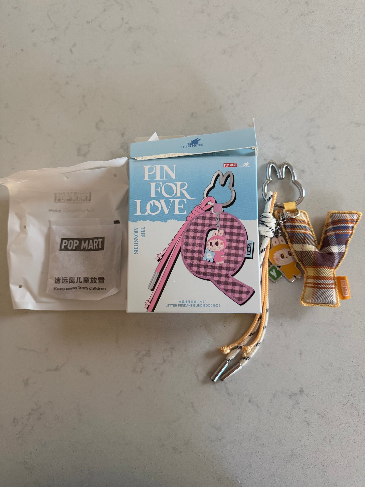 Pop Mart Labubu The Monsters Pin for Love Letter Pendant Y Keychain USA New