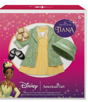 American Girl Disney Tiana Work Dress & Accessories for 18-inch Doll New w Box