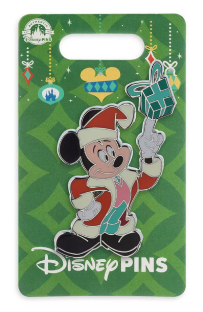 Disney Santa Mickey Mouse Holiday Pin New With Card