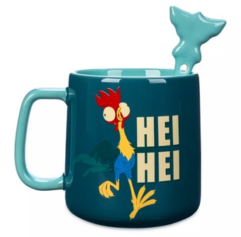 Disney Parks Heihei and Pua Coffee Mug with Spoon Set – Moana New With Tag