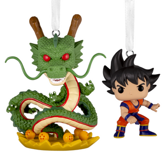 Hallmark Funko Pop Dragon Ball Shenron & Goku Christmas Ornament New With Box