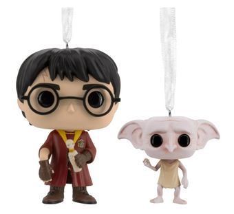 Hallmark Harry Potter and Dobby Funko POP! Christmas Ornaments Set New with Box