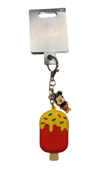 Disney Parks Mickey Mouse Ice Cream Popsicle Red Keychain New With Tag