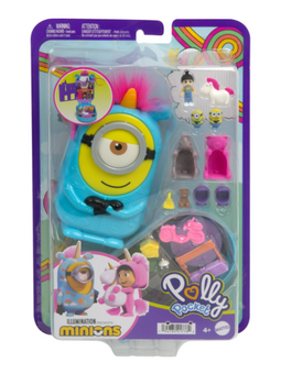 Polly Pocket Playset Minions Compact Doll and Unicorn Toy New with Tag