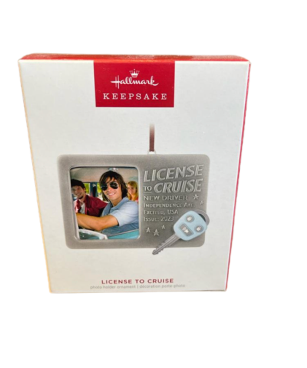 Hallmark 2023 Keepsake License to Cruise Metal Photo Frame Ornament New with Box