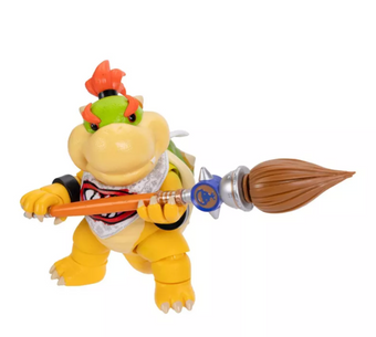 The Super Mario Galaxy Movie 5” Bowser Jr Figure with Paint Brush Accessory New
