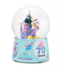 Disney Disneyland 70th Mickey and Sleeping Beauty Castle Mini Snowglobe New Box