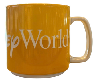 Disney Parks Walt Disney World Logo Mania Yellow Coffee Mug New With Tag