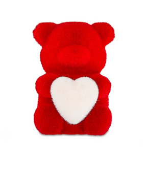 Valentine's Day 4in Small Flocked Red Bear Decor Figure by Way To Celebrate New