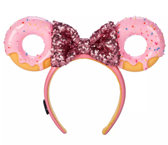 Disney Parks Minnie Mouse Donut Ears Headband Adults Disney Eats New With Tag