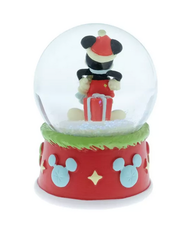 Disney 100 Retro Reimagined Holiday Mickey Santa Christmas Snow Globe New w Tag