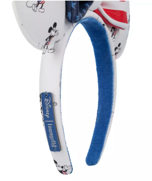 Disney Parks Mickey & Minnie Mouse Americana Loungefly Ear Headband New With Tag