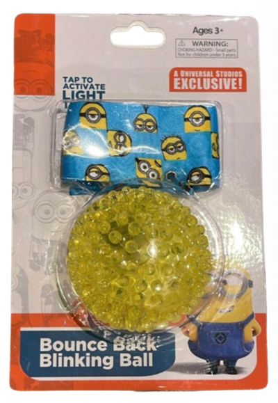 Universal Studios Minions Despicable Me Bounce Back Blinking Ball New With Tag