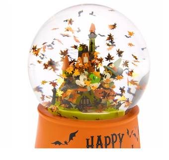 Disney Parks Happy Halloween Mickey and Minnie Castle Snowglobe New with Tag