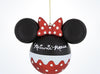 Disney Parks Minnie Icon Dot Christmas Glass Ball Ornament New With Tags