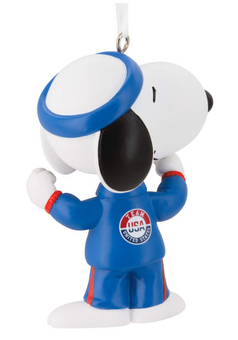 Hallmark Peanuts Snoopy Team USA Christmas Ornament New With Box