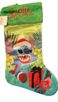 Disney Santa Stitch Aloha Christmas Stocking Plush New with Tag