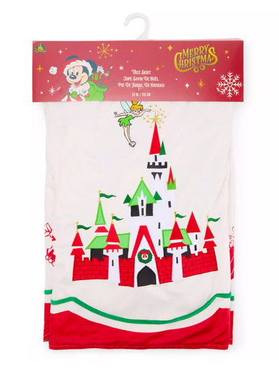 Disney Parks Tinker Bell and Fantasyland Castle Holiday Tree Skirt New