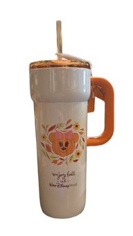 Disney Parks Starbucks Minnie Mouse Pumpkin Spice Fall Travel Tumbler New W Tag