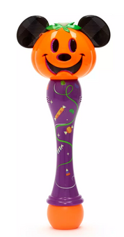 Disney Parks Halloween 2024 Mickey Mouse Pumpkin Light-Up Bubble Wand New W Tag
