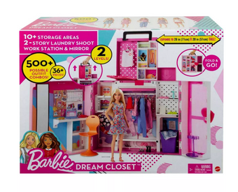 Barbie Dream Closet Playset with Outfits and Accessories Toy New with Box