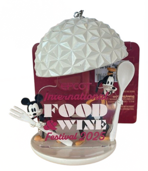 Disney Parks Epcot Food & Wine 2025 Festival Mickey Mouse Christmas Ornament New