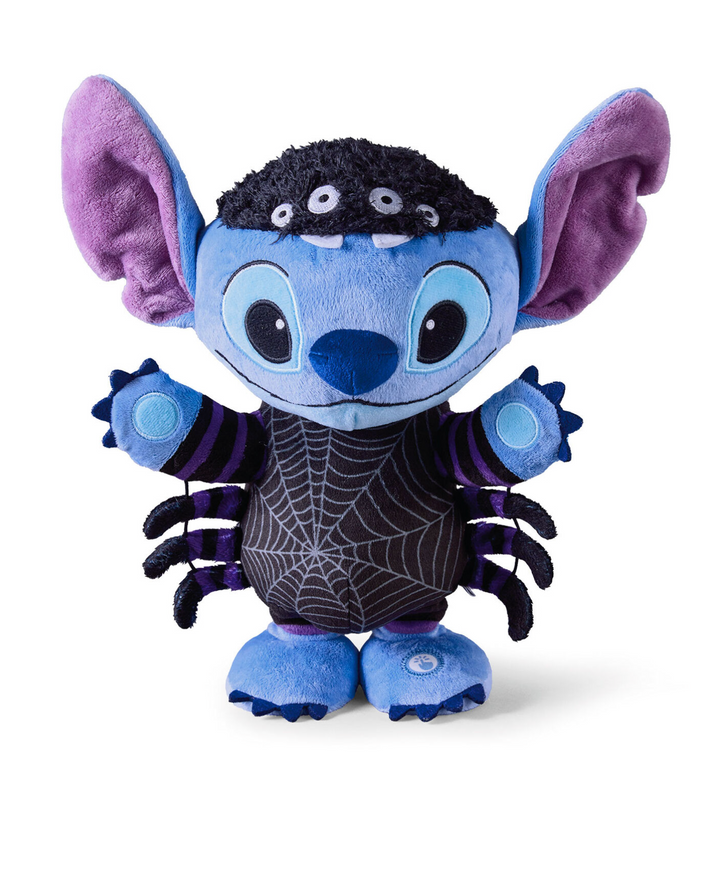 Hallmark Halloween Disney Stitch Sneaky Spider Plush Sound and