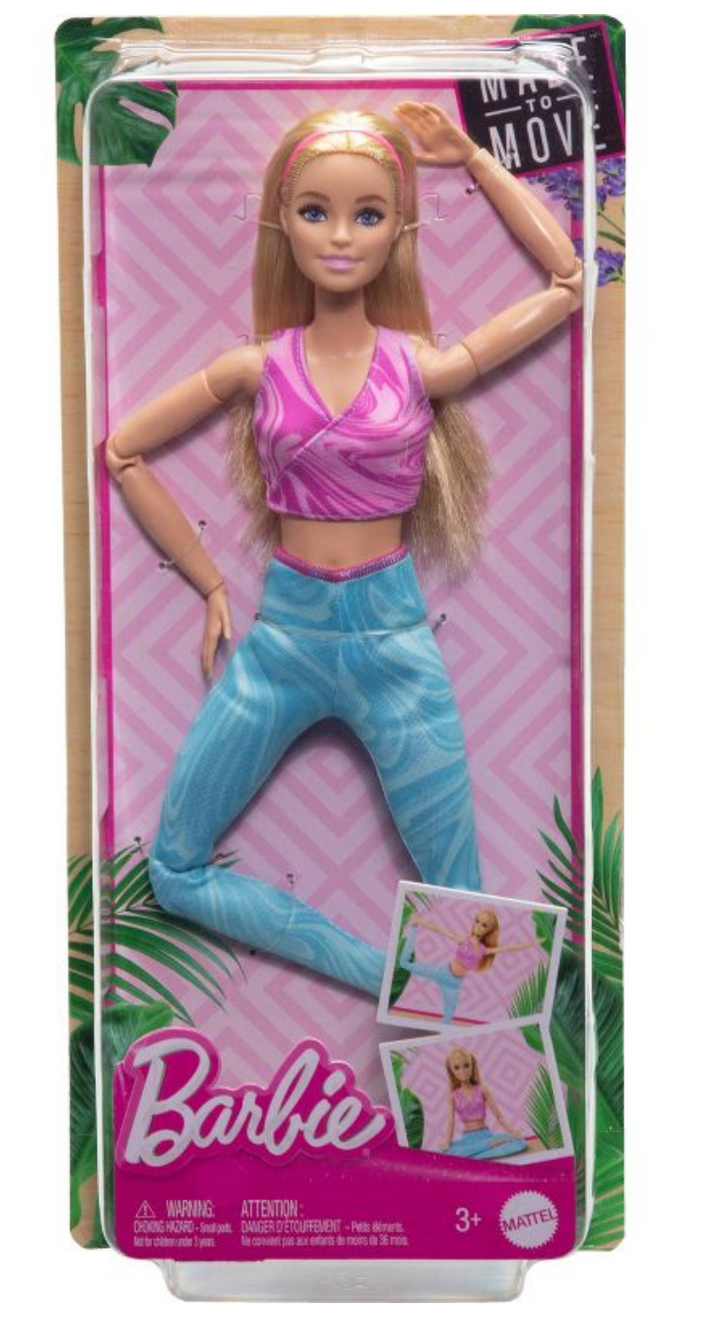 Barbie Made to Move Blonde Fashion Doll Wearing Removable Sport