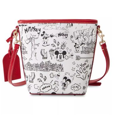 Disney Parks Mickey Sketch Art Dooney & Bourke Crossbody Bag New with Tag