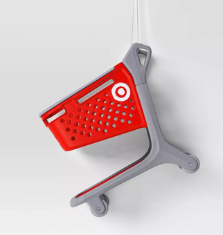 Target Shopping Cart 4" Christmas Ornaments Plastic Wondershop New With Tag