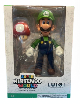 Universal Studios SUPER NINTENDO WORLD Luigi W Mushroom Figure Toy New With Tag