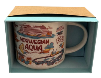 Starbucks Been There Norwegian Cruise Line Aqua Ship Coffee Mug New with Box
