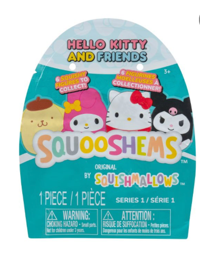 Squooshems Hello Kitty 2.5" Kuromi My Melo Figure 1 Mystery Plush Random New