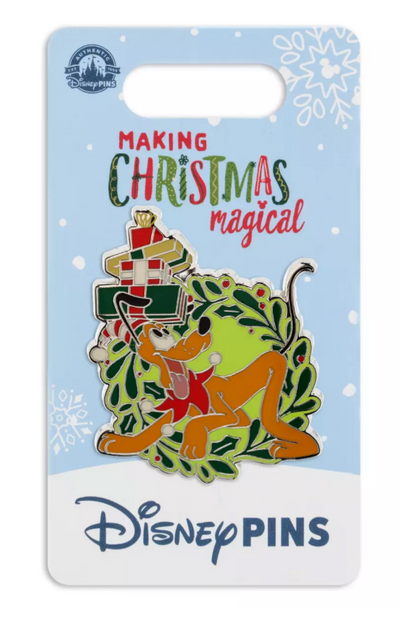 Disney Parks Making Christmas Magical Pluto Holiday Pin Set New With Card