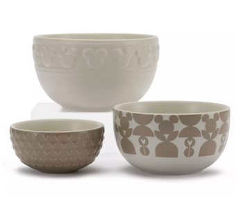 Disney Parks Mickey Mouse Icon Nesting Bowl Set of 3 New With Tag
